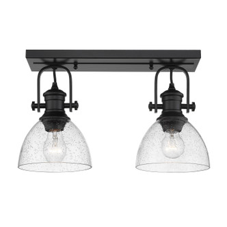 Golden - 3118-2SF BLK-SD - Two Light Semi-Flush Mount - Hines - Matte Black