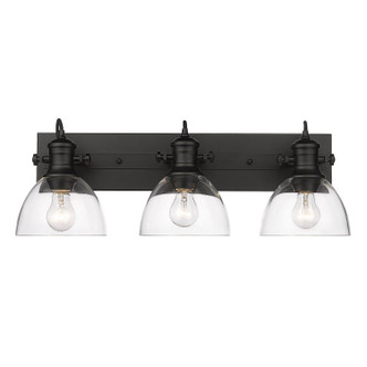 Hines Three Light Bath Vanity (3118-BA3 BLK-CLR)