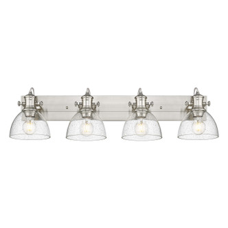 Golden - 3118-BA4 PW-SD - Four Light Vanity - Hines - Pewter