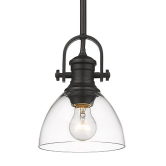 Hines One Light Mini Pendant (3118-M1L BLK-CLR)