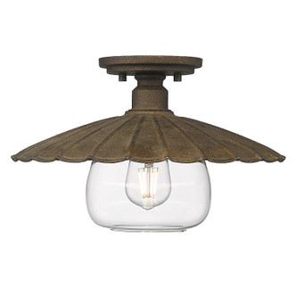 Clemence One Light Flush Mount (3124-FM DR-CLR)