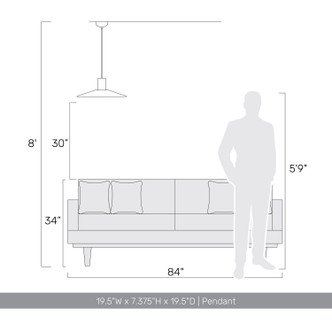 Faroe LED Pendant (3133-P20 CO-BK)