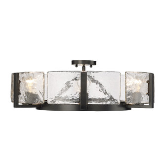 Aenon Six Light Semi-Flush Mount (3164-6SF BLK-HWG)