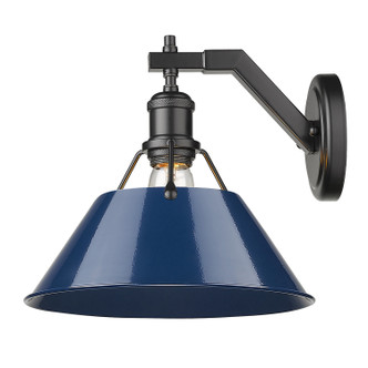 Orwell One Light Wall Sconce (3306-1W BLK-NVY)
