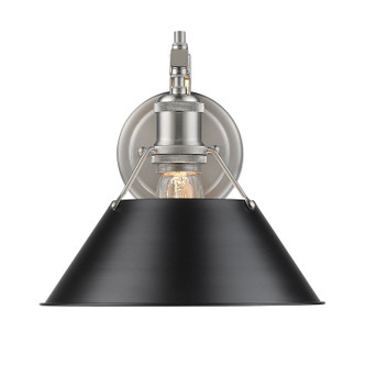 Golden - 3306-1W PW-BLK - One Light Wall Sconce - Orwell - Pewter