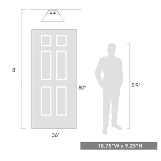 Orwell Three Light Flush Mount (3306-3FM BLK-RBZ)