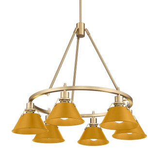 Golden - 3306-6 BCB-AY - Six Light Chandelier - Orwell - Brushed Champagne Brass