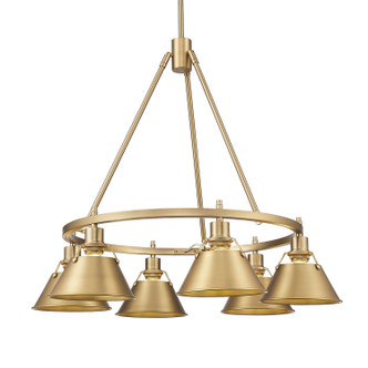 Golden - 3306-6 BCB-BCB - Six Light Chandelier - Orwell - Brushed Champagne Brass