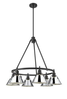 Orwell Six Light Chandelier (3306-6 BLK-CH)
