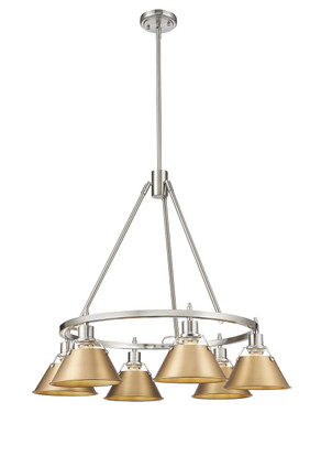 Orwell Six Light Chandelier (3306-6 PW-BCB)