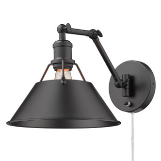 Golden - 3306-A1W BLK-BLK - One Light Wall Sconce - Orwell - Matte Black