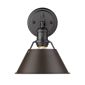 Golden - 3306-BA1 BLK-RBZ - One Light Bath Vanity - Orwell - Matte Black