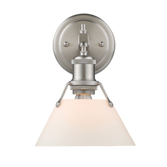 Golden - 3306-BA1 PW-OP - One Light Bath Vanity - Orwell - Pewter