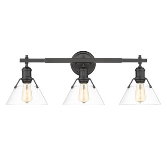 Orwell Three Light Bath Vanity (3306-BA3 BLK-CLR)