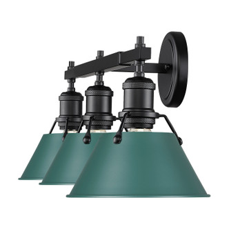 Orwell Three Light Vanity (3306-BA3 BLK-GN)