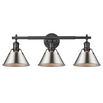 Orwell Three Light Bath Vanity (3306-BA3 BLK-PW)