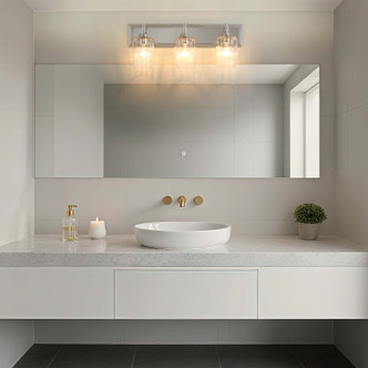 Brilia Three Light Vanity (5189-BA3 PN-FLT)