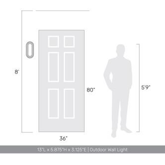 Plexus LED Outdoor Wall Mount (5910-OWL13 BLK)