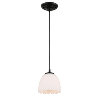 Dorinda One Light Pendant (6954-M1L BLK-OP)