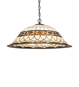 Meyda Tiffany - 283198 - Three Light Pendant - Tiffany Roman - Mahogany Bronze