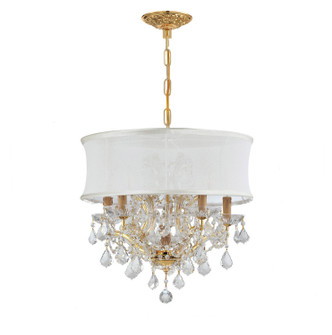 Crystorama - 4415-GD-SMW-CLM - Six Light Chandelier - Brentwood - Gold