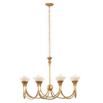 Kalco - 525372MG - Eight Light Chandelier - Flora - Modern Gold