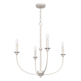 Hunter - 19637 - Four Light Chandelier - Southcrest - Distressed White