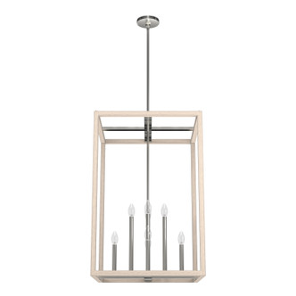 Hunter - 19679 - Eight Light Pendant - Squire Manor - Brushed Nickel