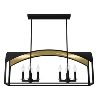 Hunter - 19731 - Eight Light Chandelier - Dukestown - Natural Black Iron