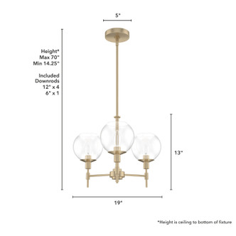 Xidane Three Light Chandelier (19739)