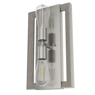 Hunter - 19815 - Two Light Wall Sconce - Woodburn - Brushed Nickel