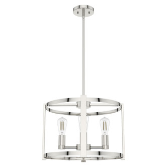 Hunter - 19957 - Four Light Chandelier - Astwood - Polished Nickel
