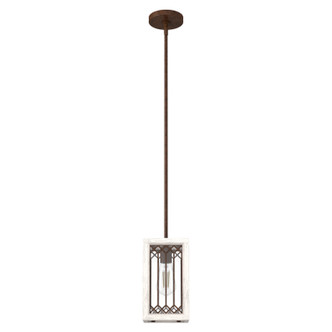 Hunter - 19974 - One Light Mini Pendant - Chevron - Textured Rust