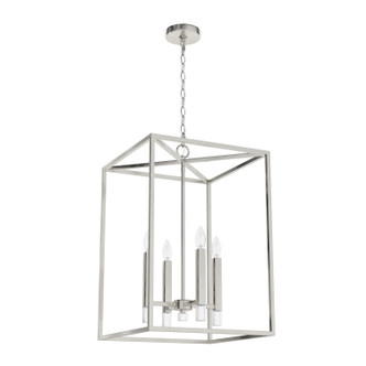 Hunter - 19989 - Four Light Foyer Pendant - Sunjai - Brushed Nickel