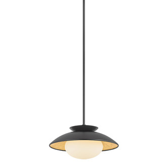 Mitzi - H368701S-BK/GL - One Light Pendant - Cadence - Black