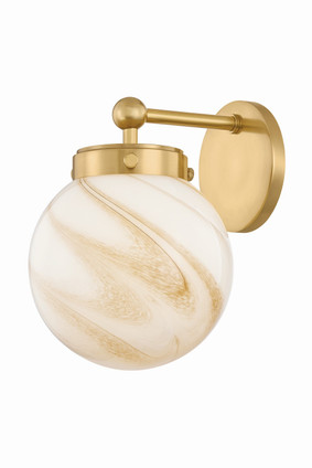 Mitzi - H989101-AGB - One Light Wall Sconce - Ambra - Aged Brass