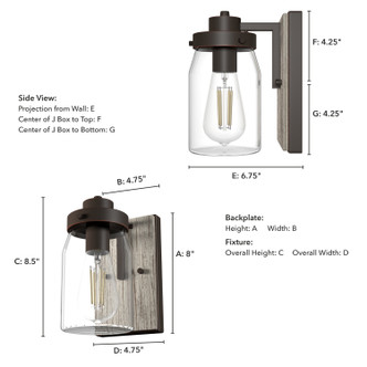 Devon Park One Light Wall Sconce (48017)