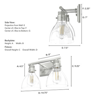 Van Nuys Two Light Bathroom Vanity (48033)