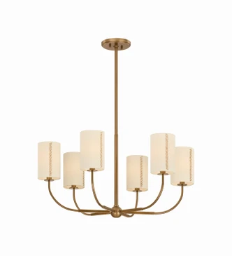 Troy Lighting - F3030-PBR - Six Light Chandelier - Teddy - Patina Brass