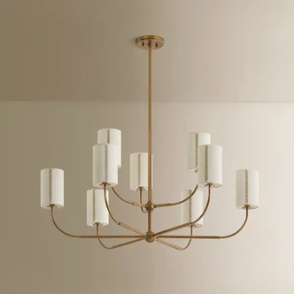 Teddy Nine Light Chandelier (F3042-PBR)