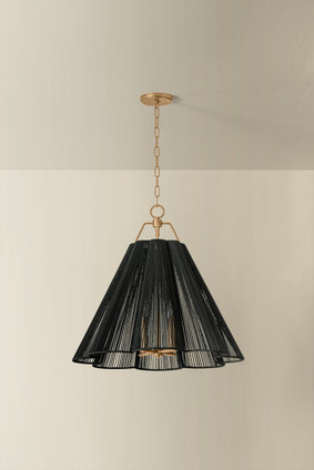 Troy Lighting - F3428-PGL - Four Light Pendant - Sonoma - Patina Gold Leaf