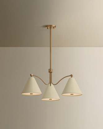 Clive Three Light Chandelier (F3530-PBR/SSD)