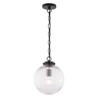 Vaxcel - P0456 - One Light Pendant - Linden - Matte Black