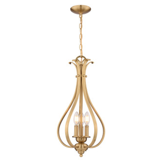 Vaxcel - P0465 - Three Light Pendant - Monrovia - Muted Brass