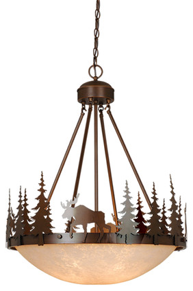 Vaxcel - PD55624BBZ - Four Light Pendant - Yellowstone - Burnished Bronze