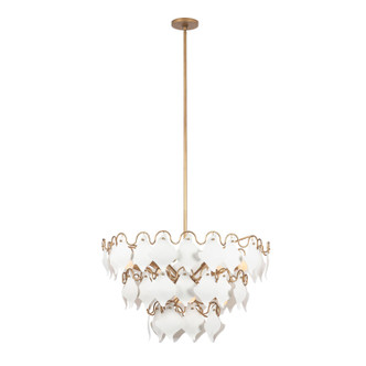 Kalco - 525155MG - Ten Light Pendant - MANTA - Modern Gold