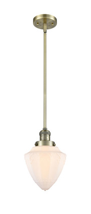 manufacturer_finish:Antique Brass|manufacturer_glass:Matte White Cased Small Bullet|light_output:220.00lm|color_temperature:2200K|cri:99