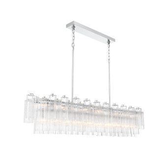 Crystorama - ADD-337-CH-CL - 16 Light Linear Chandelier - Addis - Polished Chrome