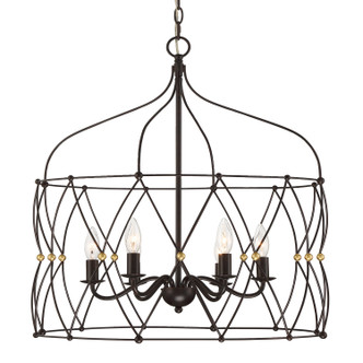 Zucca Six Light Chandelier (ZUC-A9035-EB-GA)