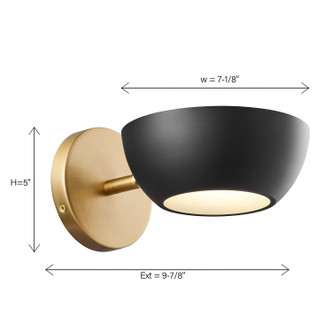 One Light Wall Sconce (M90113MBKNB)